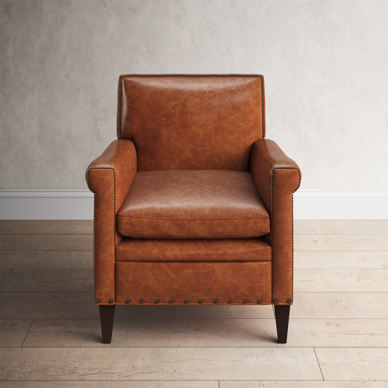 Wayfair tan leather chair new arrivals